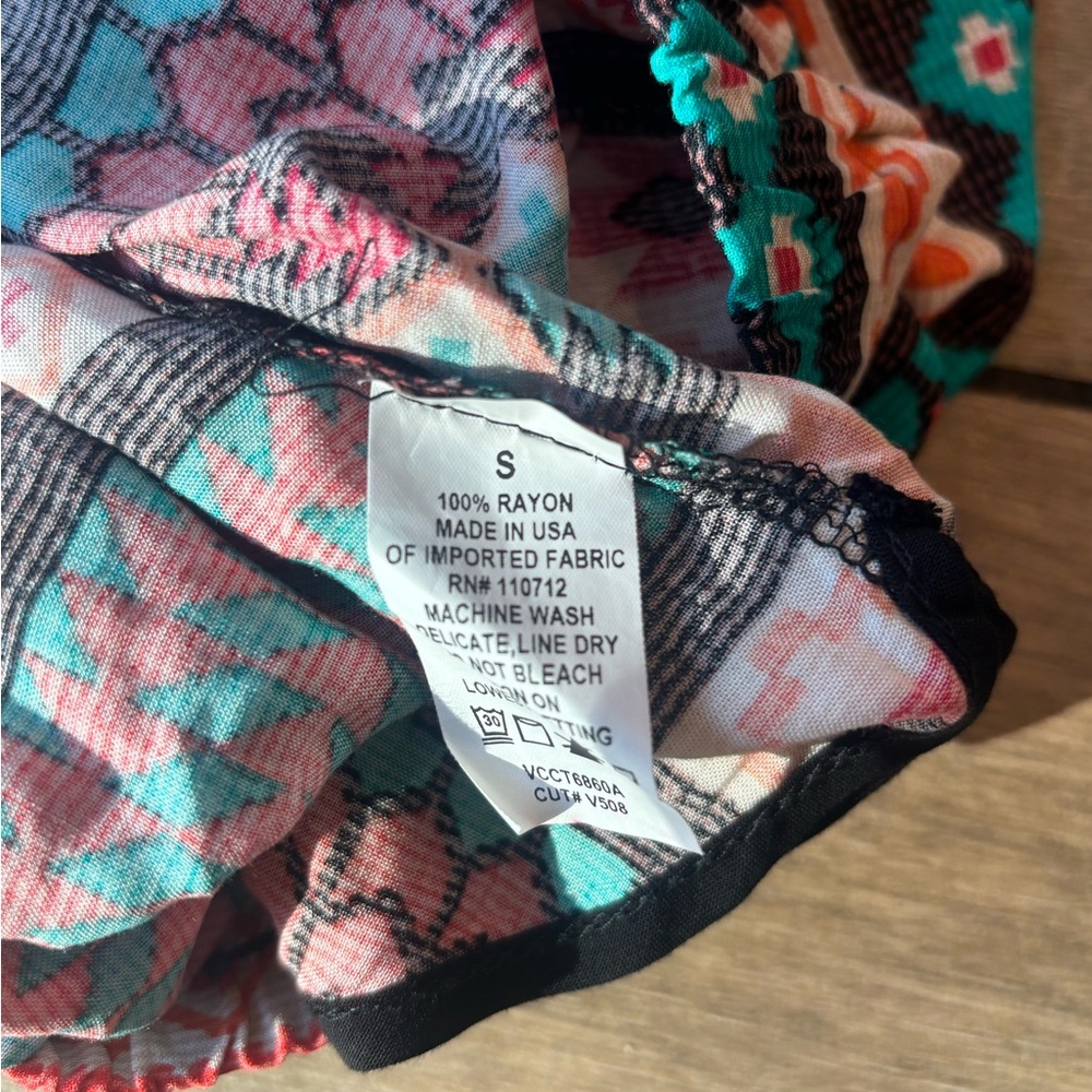 NWT Vigoss Small Aztec Geometric Shorts | Colorful Elastic Waist Summer - Picture 4 of 6